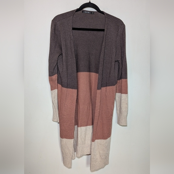 Doe & Rae Sweaters - Doe & Ray 100% Angora Colorblock Duster Cardigan Sweater Women's Size S